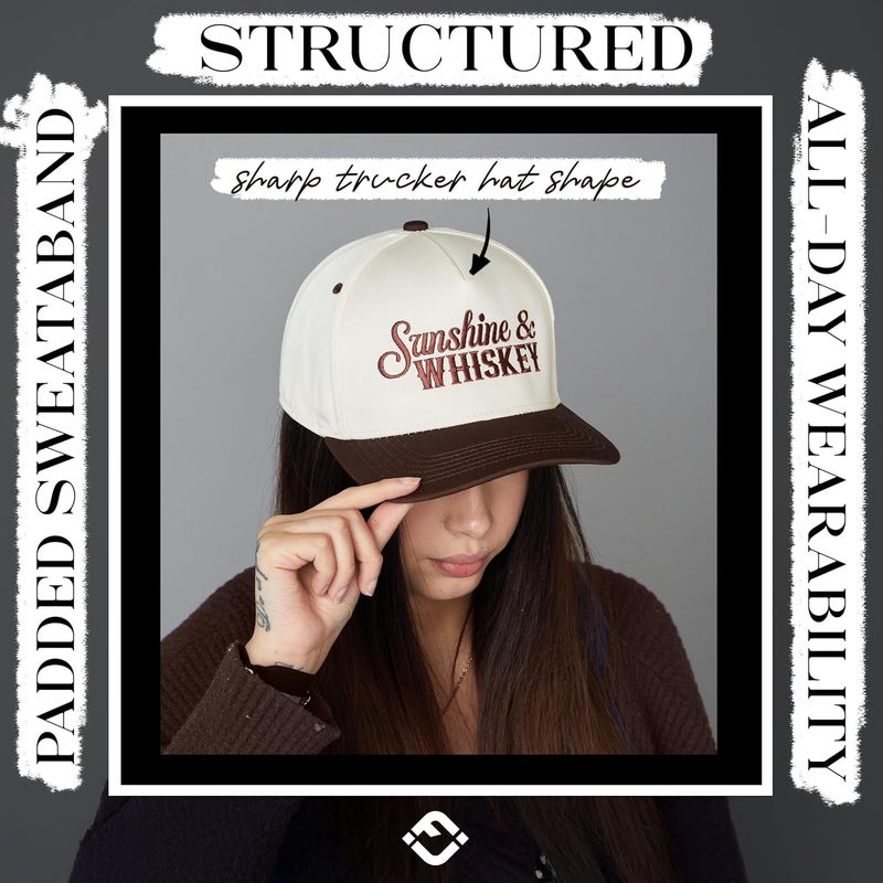 Funky Junque Vintage Canvas Snapback Hat - Adjustable 2 Tone Cap for Men Women - Put It On My, Cowboy, Girl Dad, Funny - Image 5